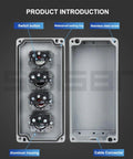 Explosion proof outdoor control box with switch button, waterproof sealing, and aluminum housing for industrial use.