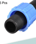 Close-up of Elbow Barbed Locking Fitting For 16mm Drip Tape Tubing PE Plastic Blue Pack Of 15 Durable And Lightweight Irrigation