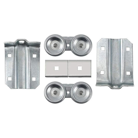 Box Rail Hanger Kit 2 Set For Exterior Barn Doors, Heavy Duty Hardware With 225 Lbs Safe Working Load, Zinc Plated Finish components