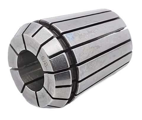 Heavy Duty Er32 Precision Spring Collets Built For Cnc Lathe And Milling Chucks, 5/8 inch size, silver steel construction.