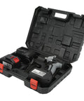 Top Rated Brilluxa Cordless Impact Wrench Kit, 21V Brushless Electric Ratchet in open carrying case with batteries.