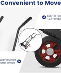 Drum Dolly Cart With Rubber Wheels For Moving Large Drums And Barrels In Warehouses And Factories; easy-grip handles shown