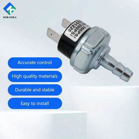 Air Compressor Micro Pressure Switch N003990 Fits D55168 Types 5 Through 8 160 PSI On and 200 PSI Off Replacement Part