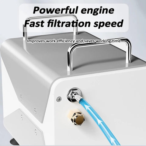 Portable Oilless Diaphragm Vacuum Pump For Lab Filtration Featuring Adjustable Speed And Real Time Pressure Monitor supports 24 Hour use with hose connection.