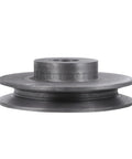 Heavy Duty Single Groove Cast Iron V Belt Pulley Wheel With 19mm Bore And 6mm Keyway For Air Compressors Motor Shafts, side view