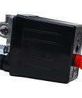 Air Compressor Pressure Switch 90 To 120 Psi 240V Replacement with four port manifold, black metal casing, side view image.