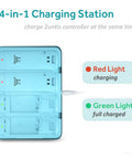 4 In 1 Remote Controller Charging Dock With 4 Pack 2800mAh Rechargeable Batteries USB Cable LED Indicator