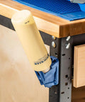 Upside Down Glue Bottle Dock Station With One Handed Access For 4oz 8oz And 16oz Bottles mounted on wooden workbench