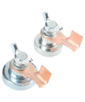 Heavy Duty Welding Grounding Clamp With Strong Current Conduction And Secure Workpiece Holding Mechanism; polished steel design.