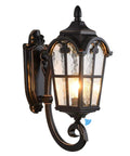 Dusk To Dawn Outdoor Wall Light With Sensor, Hands Free Operation, Matte Black Exterior Lantern on wall, light on