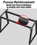 Rock Solid Heavy Duty Square Table Legs Top Shelf Steel Base For Dining Desk And Coffee Table, showing porous reinforcement for stability.