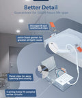 16 Pack 6 Inch Ultra Thin LED Recessed Ceiling Lights With Junction Box Dimmable 5000K Daylight 1200 Lumens 15W showing clips and gasket
