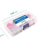 Beginner Fishing Tackle Kit 80 Pcs With Hooks Bobbers Sinkers Circle Octopus Hooks Starter Set in compact 8-grid plastic case