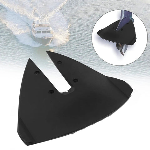 Hydrofoil Fin Stabilizer For Outboard Engines, Marine Stabilizer That Fits 15 To 300 HP Boats, shown on a speedboat on water