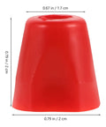 Red plastic ring component shown with dimensions for Beefy Heavy Duty Stainless Steel Nut Replacement Tool With Plastic Ring For Fencing Equipment Maintenance And Parts Replacement, Sturdy Repair Kit For Fence Hardware, Posts, Rails, And Fencing Supplies.
