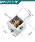 90 Degree Right Angle Worm Gearbox One To Twenty Reduction 1 Module With 20 Teeth Worm Gear Aluminum Frame 6mm Shaft Compact