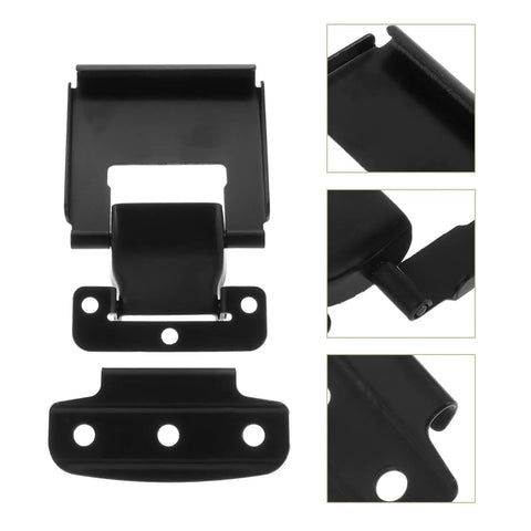 Heavy Duty Stainless Steel Toggle Latch Lock For Hard Cases, Suitcases And Outdoor Gear with black finish and mounting holes.
