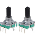 360 Degree Rotary Encoder With Code Switch And Digital Potentiometer, 5V, D Shaft 6mm, 20mm Shaft Height, 8.8mm Thread, 2 Pack