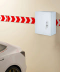 Wall-mounted outdoor waterproof stainless steel electrical junction box 250x300x140mm in garage setting