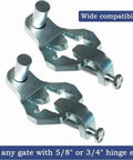Heavy Duty T Post Gate Hinge Pins Built Tough For Farm Gate Garden Fence And Backyard Gate Steel Silver Pins Two Pack