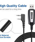 USB Ham Radio Programming Cable With CH340 Chip For UV5R BFF8HP 5RM UV21R UV82 UVS9 Plus GMRS GM15PRO GM21 Windows Compatible