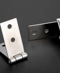 Sharp Look 4 Hole Cabinet Door Luggage Hinges With Screws Built Legit Solid Heavy Duty Vintage Wood Box Hardware for Furniture Upgrade.