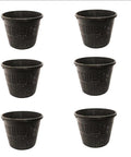 Round 8 Inch Slotted Mesh Plant Baskets For Ponds And Aquariums Value Six Pack Durable Plastic Plant Pots