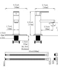 Diagram of Single Handle Chrome Bathroom Faucet For One Hole Washbasin Deck Mount No Fuss Install With Ceramic Cartridge