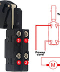 Straight Up Premium Quality Replacement Trigger Switch with paddle design and terminal layout for Circular Saw Models HD5525 HD5550 HD5575.