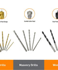 Ultimate 300 Piece Screwdriver And Drill Bit Set With Quick Change Adapter High Grade Carbon Steel Bits for wood masonry metal use