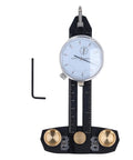 Straight Up Precision Thin Rip Jig Fabricated From Solid Aluminum Alloy For Table Saw Band Saw And Router Workflows With Standard Miter Slot Compatibility and Kickass Safety Design, featuring dial gauge and adjustment mechanism.