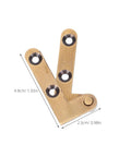 Close-up of Two Pieces Heavy Duty Bronze Pivot Door Hinges For Stealthy Concealed Hidden Door Hardware On Secret Bookcase