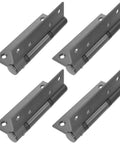 Four stainless steel hydraulic buffer door hinges with 90 degree positioning, strong spring for wooden doors in kitchens and offices.