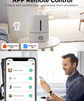 Heavy Duty Mini Smart Plug 4 Pack with Alexa Voice Control, Timer, Child Lock, Vacation Mode, 2.4GHz WiFi displayed with app use