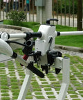 Electric Trolling Motor 12V 55Lb Thrust 26 Inch Shaft Transom Mount Hand Remote on display in a grassy area.