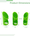 Insulation Cutting Fixture Set For Foam Pipe With Three Tube Design showing dimensions of three polycarbonate pieces
