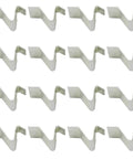 16 Pcs Adjustable Shelf Clips For Metal Shelving And Cabinets, Smooth Finish For Secure Shelf Fixing, in silver gray metal.