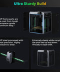 Dope Multicolor 3D Printer With CFS And AI Camera showing sturdy build with aerospace-grade aluminum alloy and stable frame.