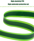 Fat Bike Tire Liner TPU Insert Anti Puncture Protector in green showing high-elasticity and protective features