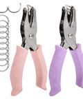 Small Handheld Hole Punch Kit With 1/8 And 1/4 Inch Holes, 2 Pcs Hole Punch, 10 Binder Rings 25mm Diameter, Metal Construction