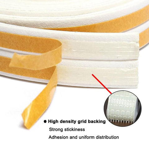 Weather stripping foam tape for doors and windows, white D-type foam, self-adhesive, 32.8 ft, Amazon