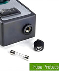 AC Motor Speed Controller For Fans Up To 15A Max 120V Adjustable Dial, showing fuse component and protective fuse label