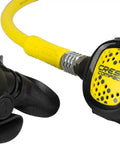 AC2 Compact Regulator Set With Octopus Compact All In One Dive Rig 1st Stage Piston 2nd Stage XS Compact Black And Yellow