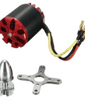 1000KV Brushless Motor With Accessories For RC Drones Quadcopters Helicopters Planes Boats Gliders And Other Model Vehicles, Delivers Smooth Throttle, Killer Power, And Ready To Fly Performance, showing metal motor and connectors.