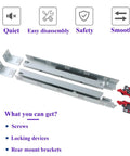 Undermount Soft Close Drawer Slides 21 Inch Full Extension Six Pairs for No-Squeak Ultra Smooth Drawer Operation, Heavy-Duty Cabinet Hardware for Half Inch or Five Eighths Inch Thick Panels, Easy DIY Install and Durable Build. 21-inch metal drawer slides with locking devices and brackets