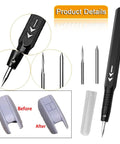 Pro Level Model Scribing Chisel Engraving Tool Boasting Super Grippy Hex Handle To Score Dead Straight Lines On 1/144 Scale Vehicle Plane Miniatures Heavy Duty Hobby Scraper Black with replaceable tips.