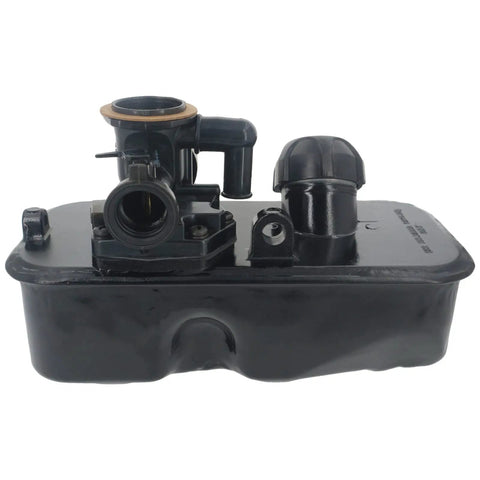 Durable Heavy Duty Replacement Fuel Tank And Intake Manifold Fits Toro 09J000 09L000 09S000 09T000 Vertical Mower Engine Parts showing black fuel tank and manifold.