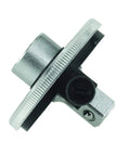 Side view of Torque Wrench Angle Gauge Tool For Half Inch Drive SF0136 With Adjustable Holding Rod And 360 Degree Scale In 2 Degree Increments.