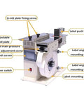 Zero Stress Semi Automatic Label Applicator With Slick Touchscreen Controls And Automated Counting For Square Round Or Transparent Stickers Running 76 Per Minute Beefy Pace For Packaging Hustle showing touchscreen and adjustment features.