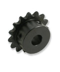 Heavy Duty 08B Roller Chain Sprocket With 10 Teeth And Finished 14mm Bore For 1/2 Inch Metric Chain Hardened Teeth, side view.